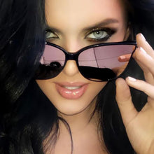 Load image into Gallery viewer, colour  top cat eye glasses sunglasses women brand designer blue sea sun glasses lady female oculos de sol UV400