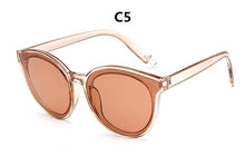 Load image into Gallery viewer, colour  top cat eye glasses sunglasses women brand designer blue sea sun glasses lady female oculos de sol UV400