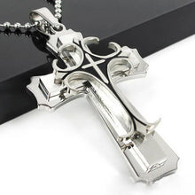 Carica l&#39;immagine nel visualizzatore di Gallery, co men cross pendant necklace three layers of the cross necklace Men jewelry co decoration necklace