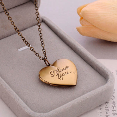 crystal Medal Original Handmade Simple Six-color DIY Love Metal Carving Necklace Retro secret Pendant Photo Frame Custom Jewelry