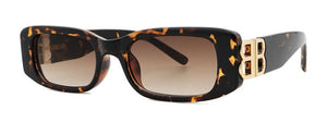 designer sunglasses women men square  shades glasses gold word B decoration trendy small rectangle sunglasses women 2023
