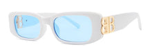 Carica l&#39;immagine nel visualizzatore di Gallery, designer sunglasses women men square  shades glasses gold word B decoration trendy small rectangle sunglasses women 2023
