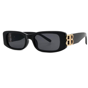 designer sunglasses women men square  shades glasses gold word B decoration trendy small rectangle sunglasses women 2023