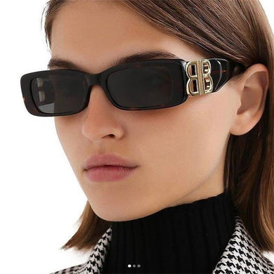 designer sunglasses women men square  shades glasses gold word B decoration trendy small rectangle sunglasses women 2023
