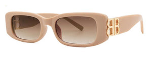 designer sunglasses women men square  shades glasses gold word B decoration trendy small rectangle sunglasses women 2023