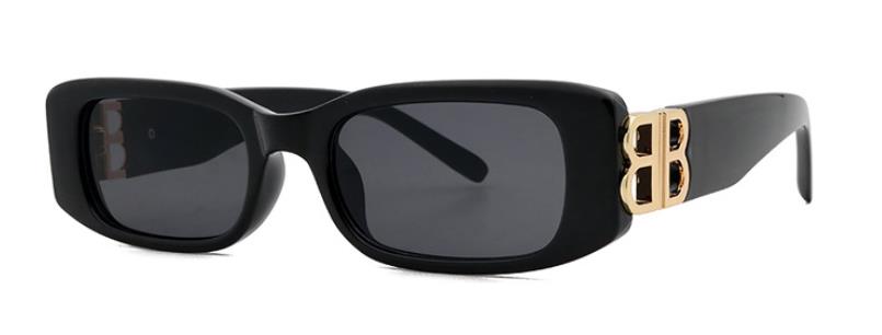 designer sunglasses women men square  shades glasses gold word B decoration trendy small rectangle sunglasses women 2023