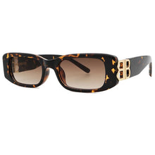 Carica l&#39;immagine nel visualizzatore di Gallery, designer sunglasses women men square  shades glasses gold word B decoration trendy small rectangle sunglasses women 2023