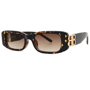 designer sunglasses women men square  shades glasses gold word B decoration trendy small rectangle sunglasses women 2023
