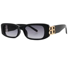 Carica l&#39;immagine nel visualizzatore di Gallery, designer sunglasses women men square  shades glasses gold word B decoration trendy small rectangle sunglasses women 2023