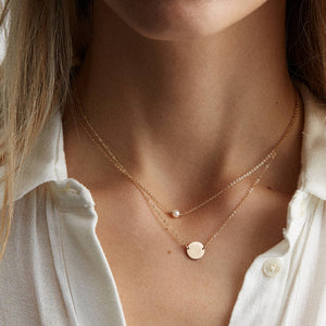 stainless steel choker pearl necklaces for women gold layered Chain necklace jewelry
