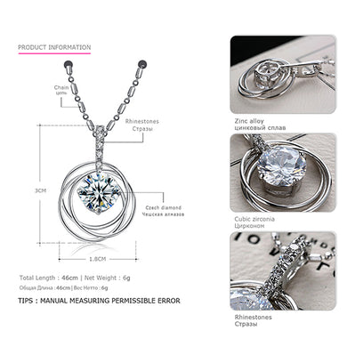 eManco Stylish Classic Bling Luxury AAA Quality Necklace & Pendant for Women Austria Rhinestone Jewelry & Accessories