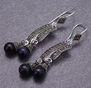 earrings Gift word Love women Fashion Jewelry 11.23 Elegant tibet silver round bead dangle earrings Discount 35%
