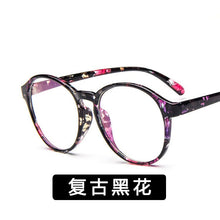 Carica l&#39;immagine nel visualizzatore di Gallery, edition glasses for flat glass frame round frames restoring ancient ways but mirror lens with myopia framework