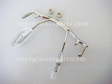 Load image into Gallery viewer, eyeglass repair part nose bridge,screw on silver stainless steel nose bridge for rimless optical frame,replacement TB-279 silver