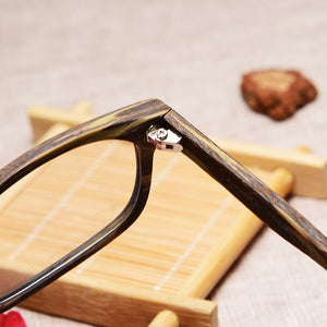 eyeglasses frame acetate wooden eyewear square full frame optical prescription glasses plain glasses unisex wood grain rivet1209