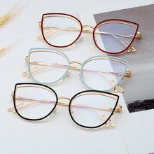 Load image into Gallery viewer, eyeglasses frames for women clear lens metal frame  designer glasses frame woman Sexy computer glasses