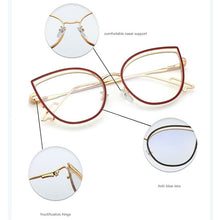 Load image into Gallery viewer, eyeglasses frames for women clear lens metal frame  designer glasses frame woman Sexy computer glasses