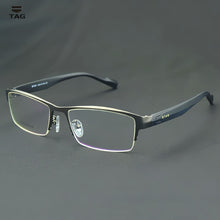 Load image into Gallery viewer, eyeglasses frames men Brand Retro TR90 Business glasses frame TAG Myopic computer optics oculos de grau clear lens glasses T9019