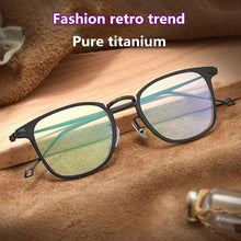 Load image into Gallery viewer, eyeglasses women Titanium Retro Brand Glasses Frame Men Light and thin Computer Reading Optical myopia Business Eyewear