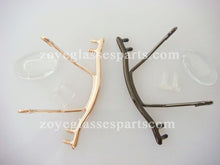 Load image into Gallery viewer, eyewear bridge replacement for rimless frame,gun color eyewear nose bridge,stainless steel eyewear bridges TB-179 gun