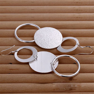 factory price E12 wholesale round silver plated earrings high quality fashion classic jewelry Nickle free /antiallergic
