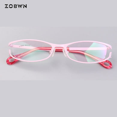 full Frames ladies Optics Eyeglasses women Clear Glasses Men Optical Metal Eye Glasses Frame red white for prescription eye