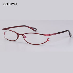 full Frames ladies Optics Eyeglasses women Clear Glasses Men Optical Metal Eye Glasses Frame red white for prescription eye