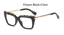 Load image into Gallery viewer, black woman&#39;s eyeglasses Oversized Square eye glass frame for women transparent computer glasses spectacle frames