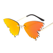 Load image into Gallery viewer, frameless butterfly elegant sunglasses women Diamond  Brand Design sun glasses Vintage Gradient pink Eyewear Oculo