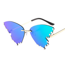 Load image into Gallery viewer, frameless butterfly elegant sunglasses women Diamond  Brand Design sun glasses Vintage Gradient pink Eyewear Oculo