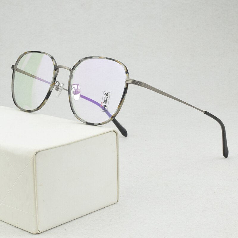 fashion myopia optical glasses frame women retro eye glasses frames for women Metal prescription computer spectacle frames 6004