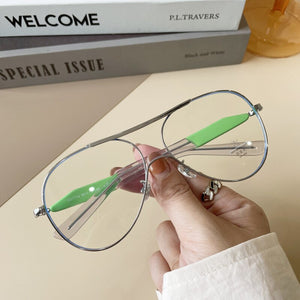 style all-in-one sunglasses conjoined neutral sheet mirror leg sunglasses transparent frame anti-blue optical frame