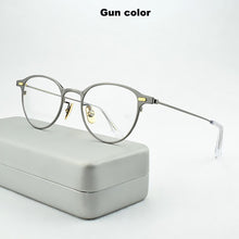 Load image into Gallery viewer, titanium glasses frame men women Retro myopia computer Brand eyeglasses frames Ultralight spectacle frames 47-21-145