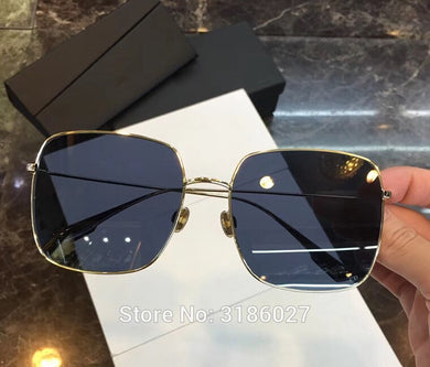 fashion women Luxury Brand optical Polarized Sun glasses frame square metal high quality big square eyeglasses frame STELLAIRE