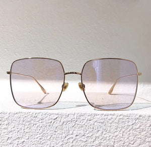 fashion women Luxury Brand optical Polarized Sun glasses frame square metal high quality big square eyeglasses frame STELLAIRE