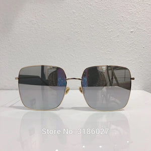 fashion women Luxury Brand optical Polarized Sun glasses frame square metal high quality big square eyeglasses frame STELLAIRE