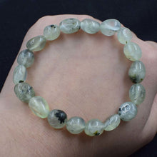 Load image into Gallery viewer, pearl white and prehnite baroque 7-12mm bracelet 8inch wholesale beads nature