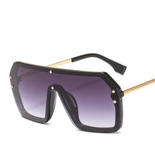 Load image into Gallery viewer, futuristic ff sunglasses women 2022 uv400 big rectangle fashion ff logo sunglasses oversized festival oculos de sol feminino