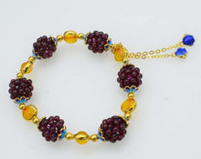 Carica l'immagine nel visualizzatore di Gallery, garnet round red and purple jade/ amazonite/pink quqrtz/ yellow jade bracelet 7.5inch wholesale beads nature handcraft