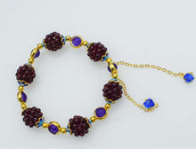 Carica l'immagine nel visualizzatore di Gallery, garnet round red and purple jade/ amazonite/pink quqrtz/ yellow jade bracelet 7.5inch wholesale beads nature handcraft