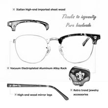 Load image into Gallery viewer, glasses frame eye glasses frames for men women 2023 Retro Italian imports of wood material myopia computer glasses Nerd