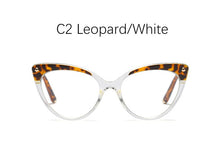 Load image into Gallery viewer, glasses transparent women&#39;s frame eyeglasses Vintage Cat&#39;s eye clear fake glasses frame women Retro Flower Eyewear Frame Female