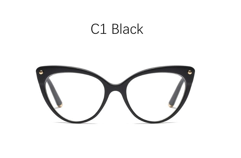 glasses transparent women's frame eyeglasses Vintage Cat's eye clear fake glasses frame women Retro Flower Eyewear Frame Female