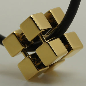gold plating sporty magic geometrical cube hi-tech scratch proof tungsten pendant necklace
