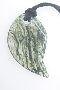 green grass agate drop 18inch pendant 30*60mmnecklace wholesale beads nature