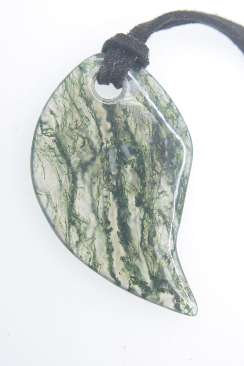 green grass agate drop 18inch pendant 30*60mmnecklace wholesale beads nature