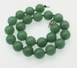 green jade round 18mm necklace 18inch wholesale beads nature woman 2018 big size