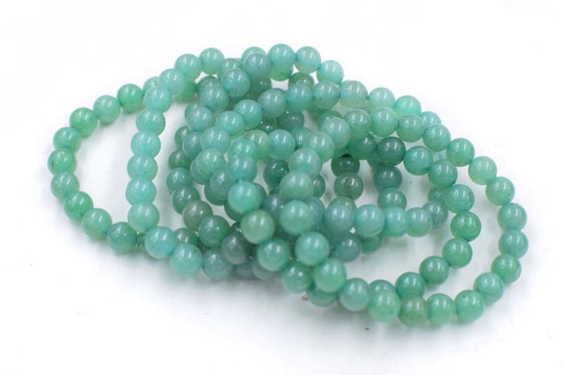 green jade round 8mm bracelet 7.5inch wholesale beads nature handcraft FPPJ