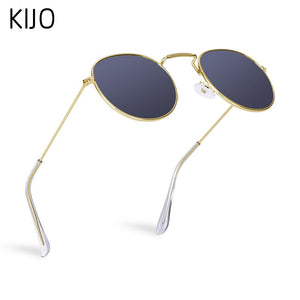 high-end KIJO Retro Oval Sunglasses Women Retro Clear Lens Eyewear Round Sun Glasses For Female Ladies