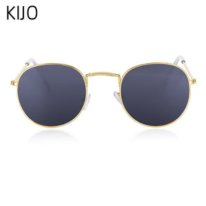 high-end KIJO Retro Oval Sunglasses Women Retro Clear Lens Eyewear Round Sun Glasses For Female Ladies